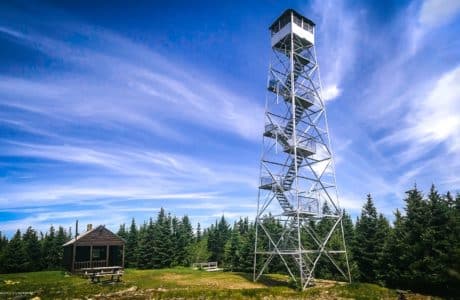 fire tower and cabin
