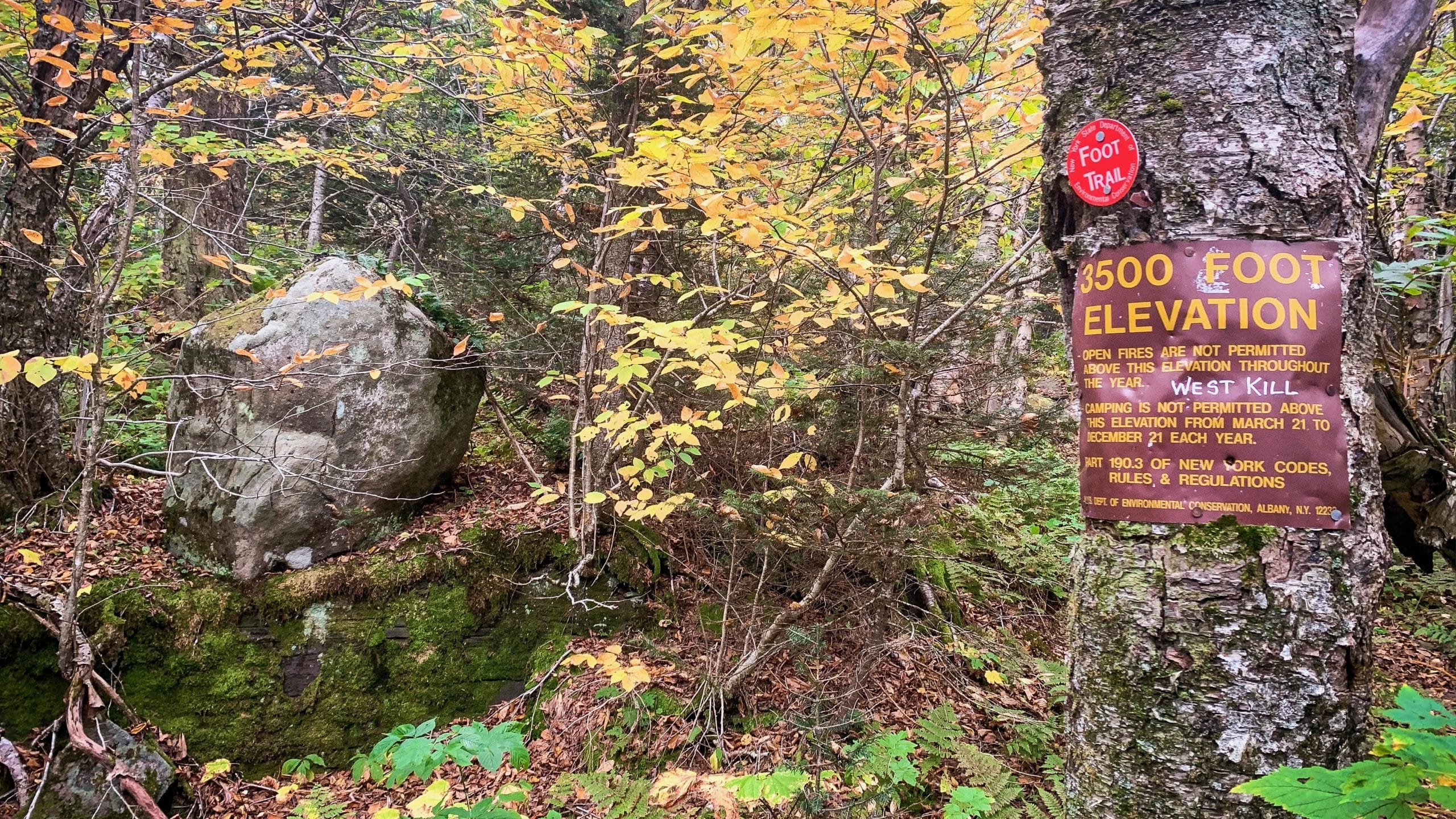 West Kill 3500’ Sign