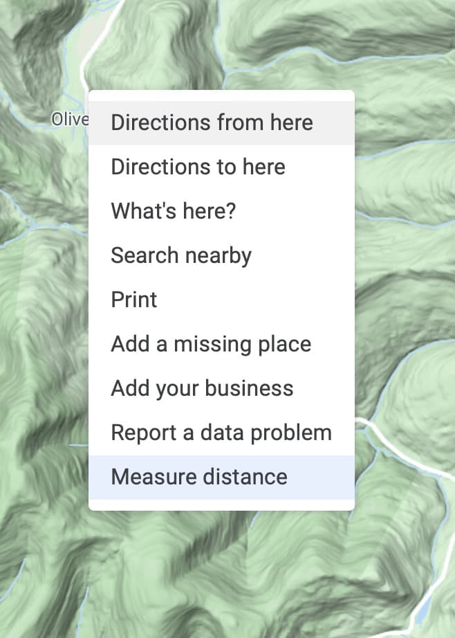 screenshot of google maps