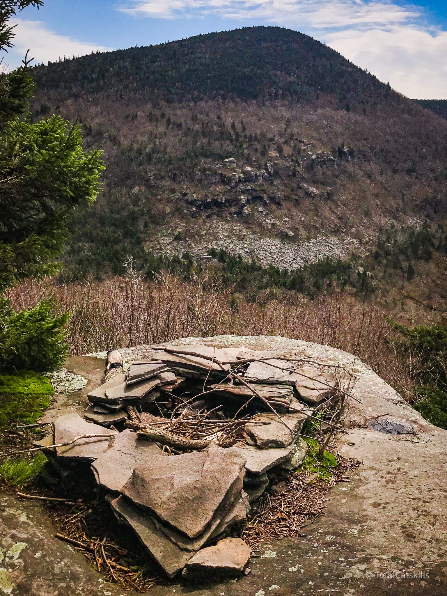 fire pit and mountain