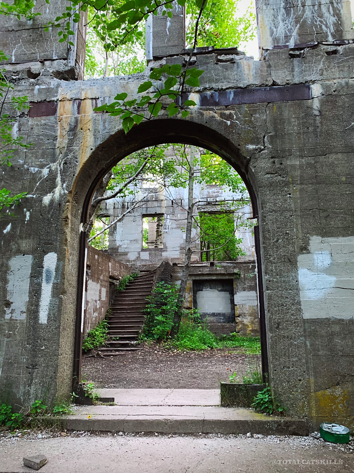 front door to ruins