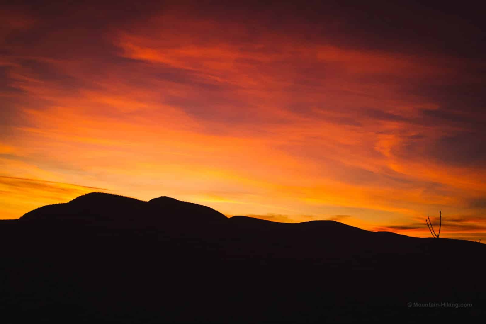 mountain ridge sunset