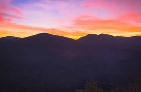 mountains at sunset