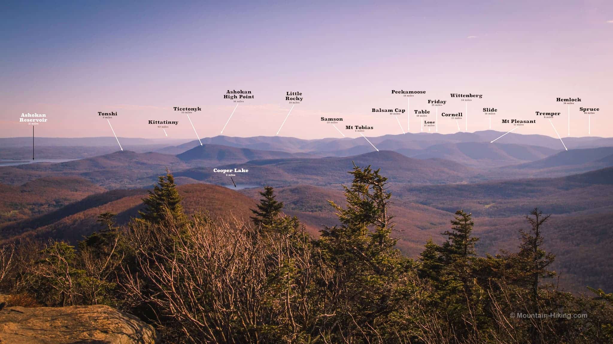 twin mountain scenic view labelled