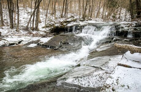 wintery waterfall