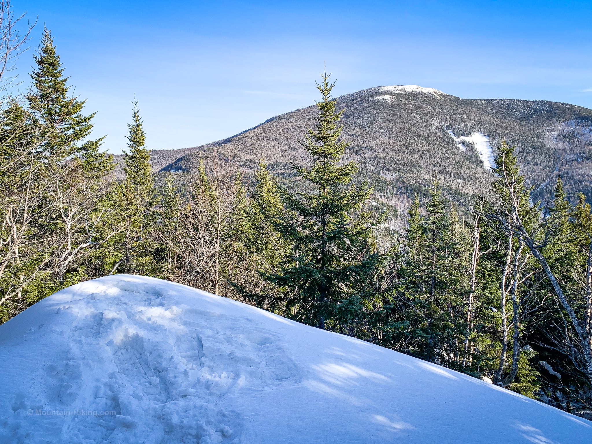 snowy mountain lookout