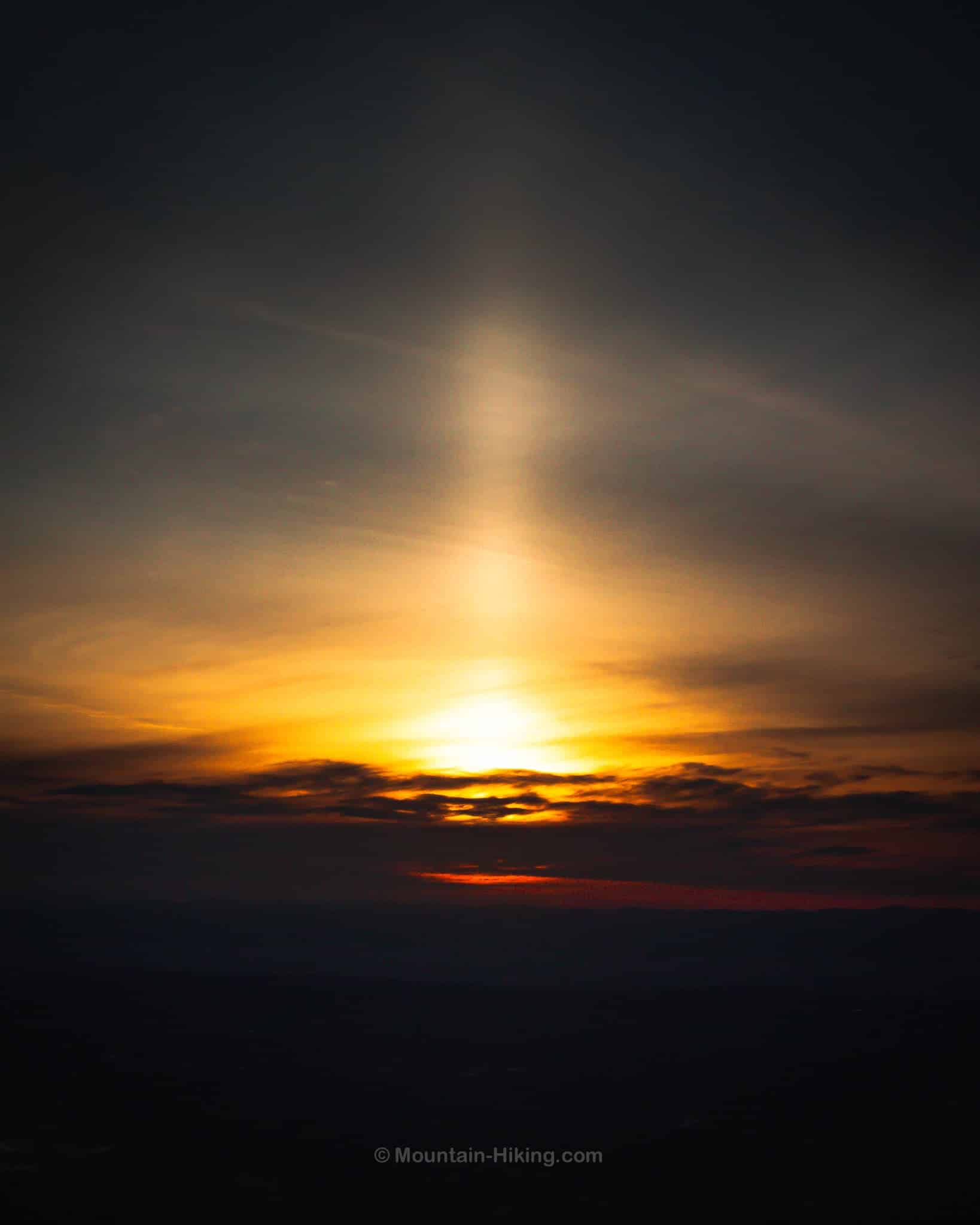 clouded sunrise close-up