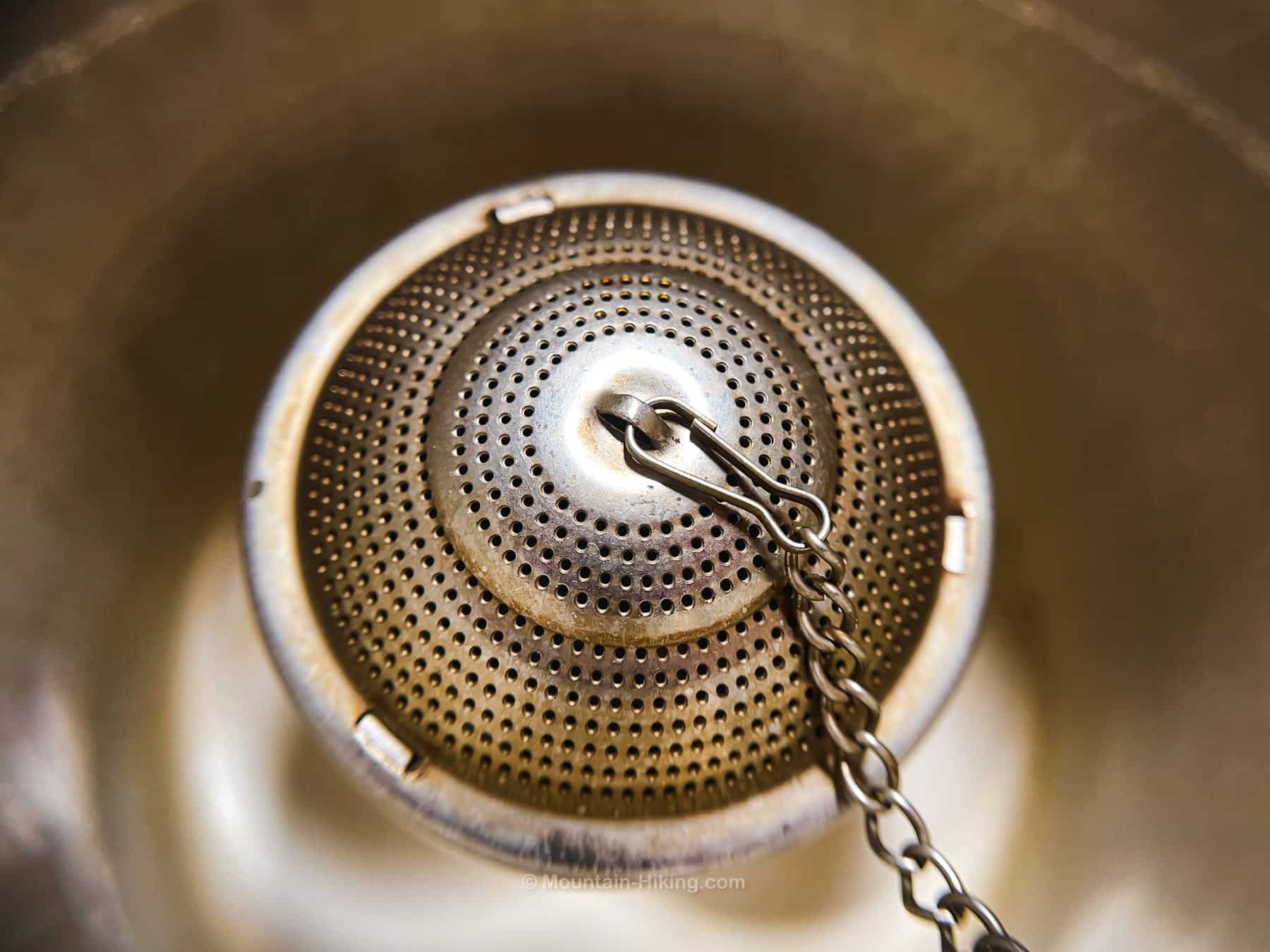 strainer in cup