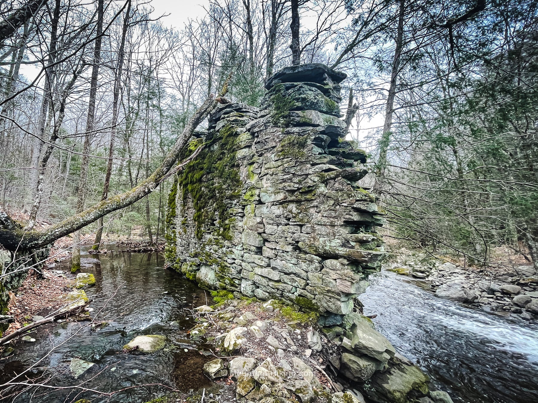 old stone wall ruins