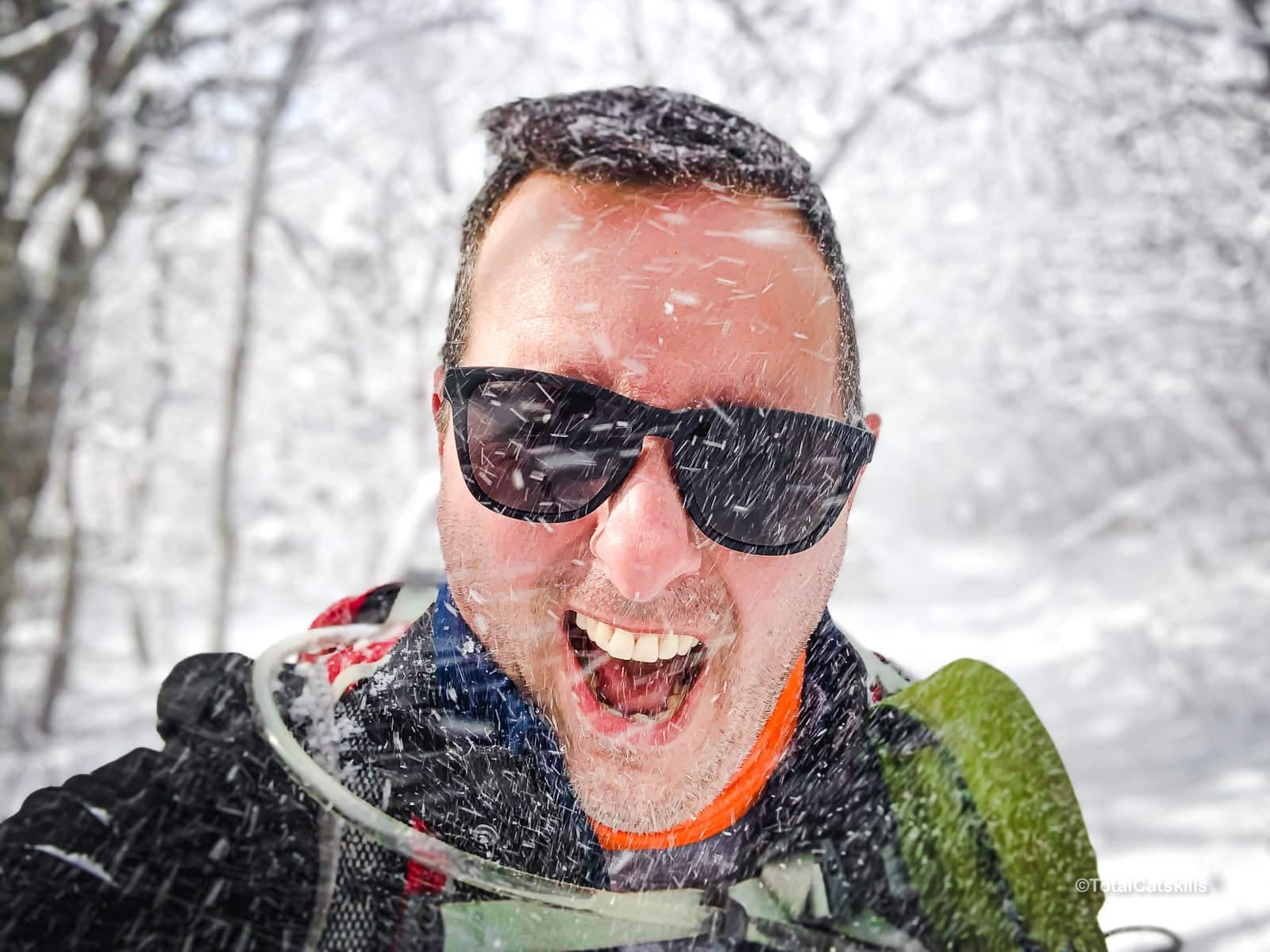 Sean enjoying the benefits of winter hiking