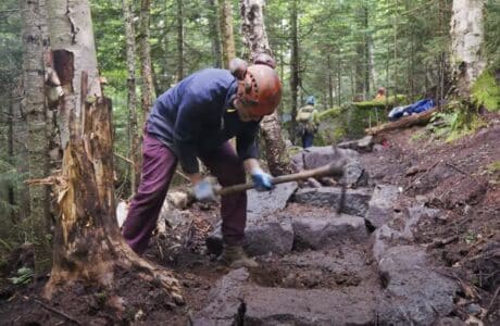 New hiking trail on Cascade Mountain in the Adirondacks