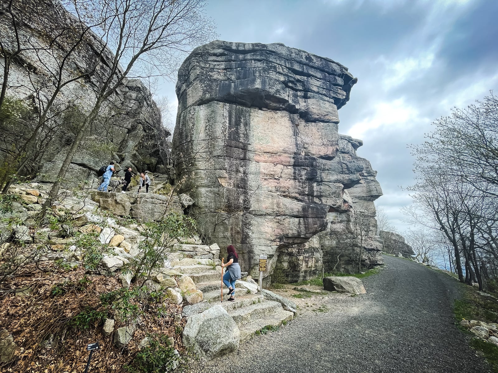 Lenape Steps at Sams Point Verkeerder Falls Trail