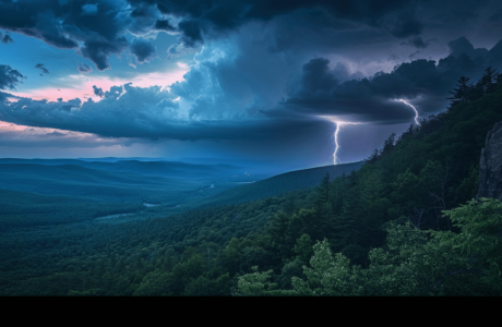 Lightning strike on a mountain, dangerous myths