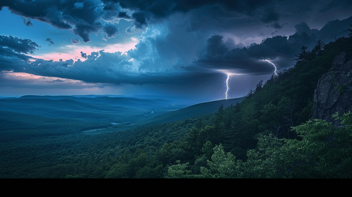 Lightning strike on a mountain, dangerous myths