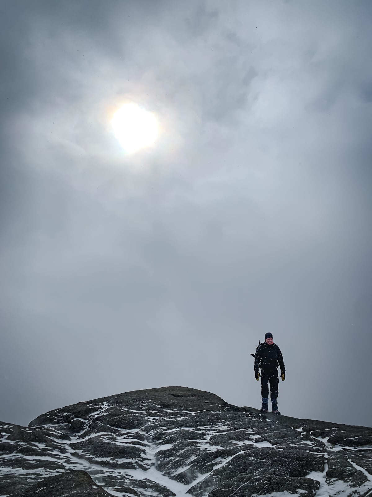 Sean on the summit of Ampersand Mountain in the Adirondacks