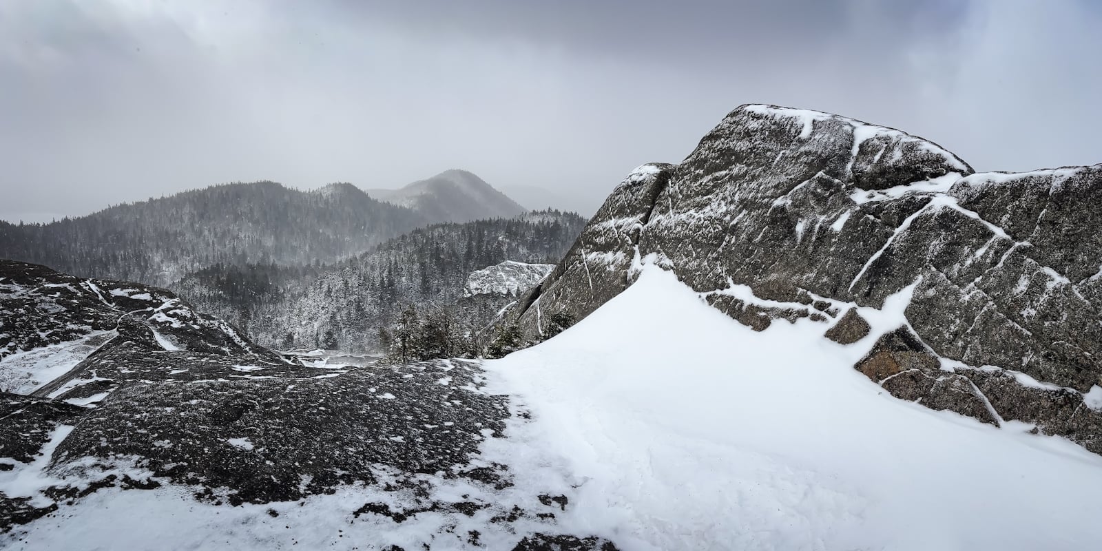 Summit view from Ampersand Mountain in the Adirondacks