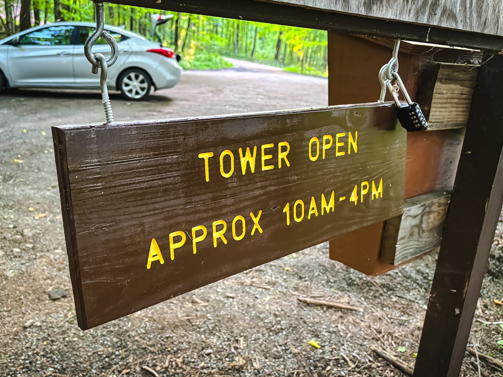 Sign at Bramley Mountain Fire Tower trailhead