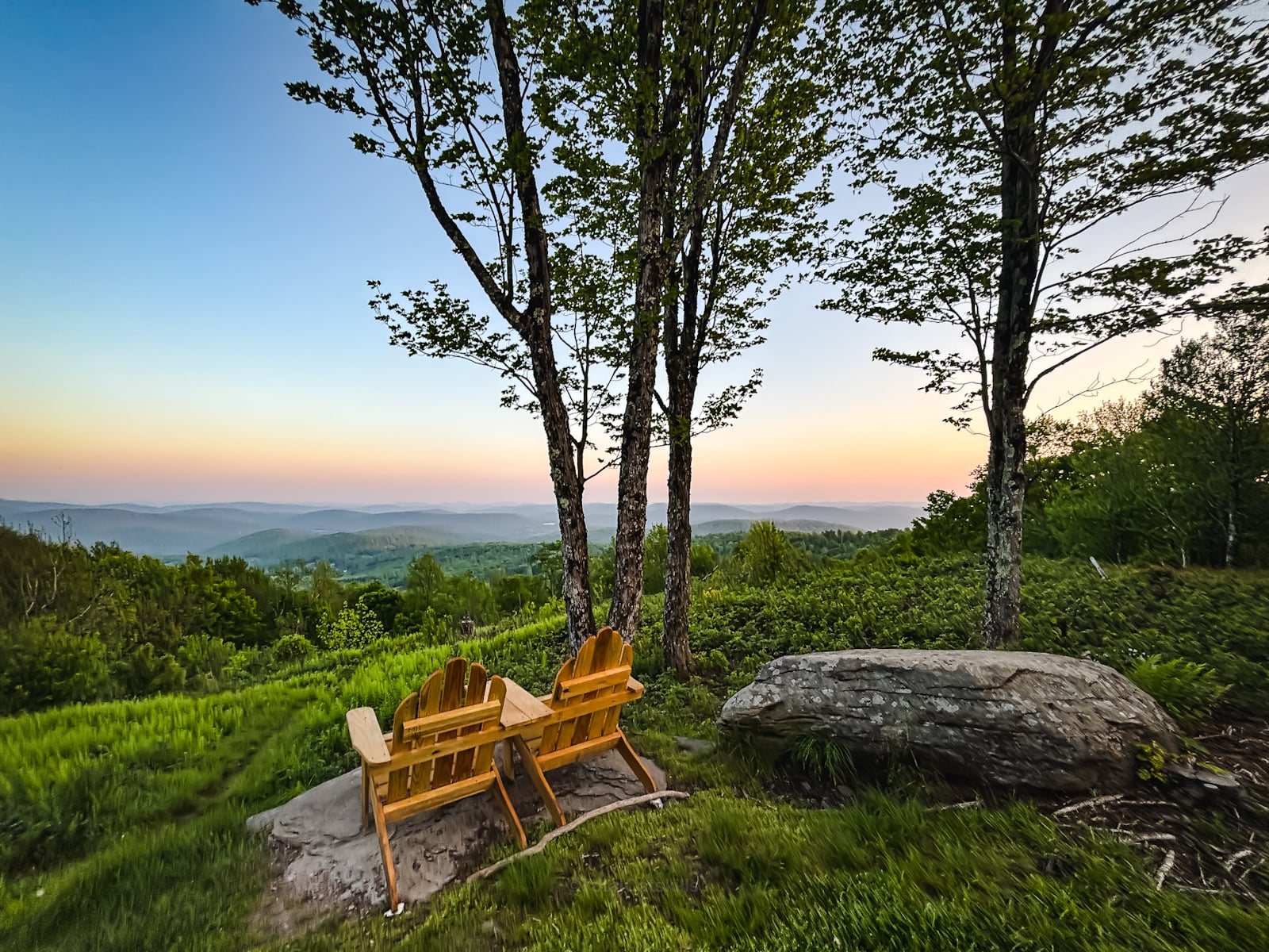 Adirondack chairs at Bramley Mountain Fire Tower