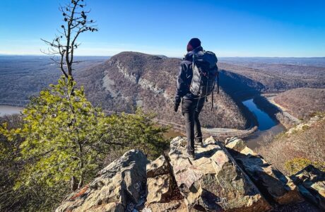Hiker on Mount Tammany