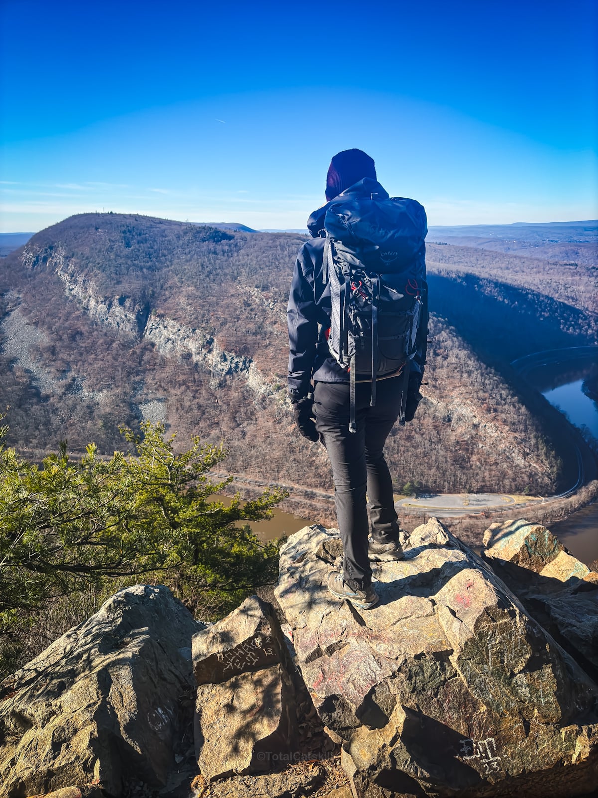 Hiker on Mount Tammany